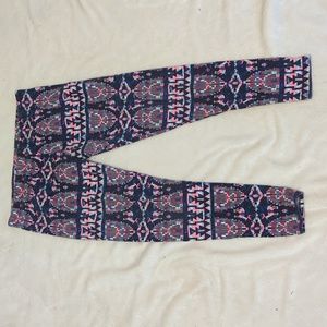 No Boundaries Colorful Neon Print Geometric Leggings Size large (11-13)